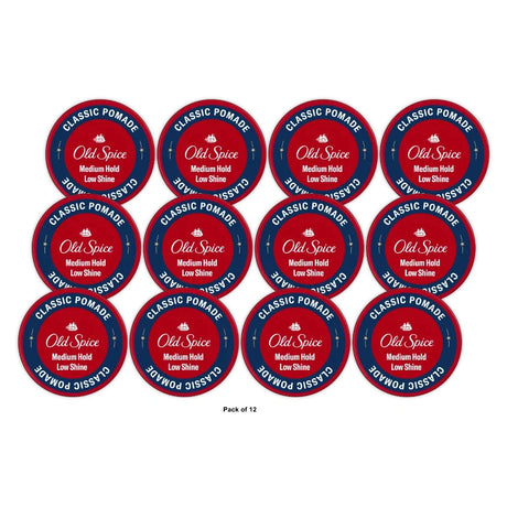 Old Spice Classic Pomade Medium Hold with Low Shine - 2.2 oz (Pack of 12)