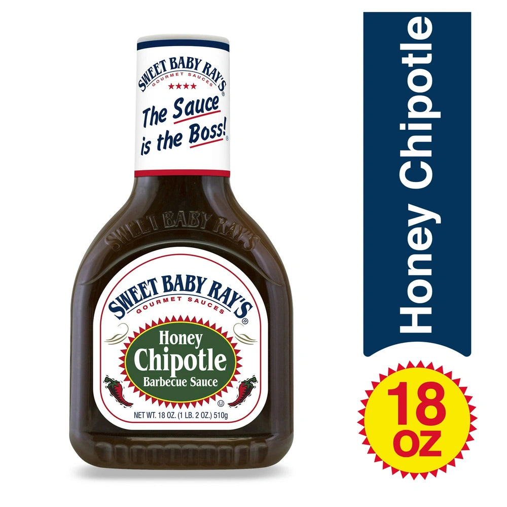 Sweet Baby Ray's Honey Chipotle BBQ Sauce 18 OZ (Pack of 12)