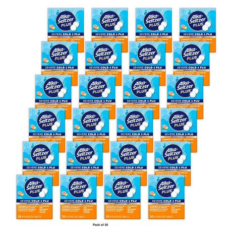 Alka-Seltzer Plus Powerfast Fizz Severe Cold & Flu Medicine Citrus Effervescent (Pack of 30)