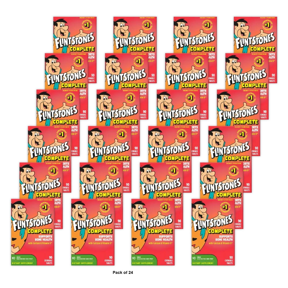 Flintstones Complete Chewable Kids Vitamins ages 2+ 90 Count (Pack of 24)