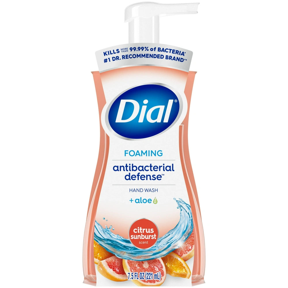 Dial Antibacterial Foaming Hand Wash Citrus Sunburst 7.5 FL OZ (Pack of 6)