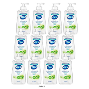 Dial Antibacterial Liquid Hand Soap Aloe Scent 11 fl Oz (Pack of 12)