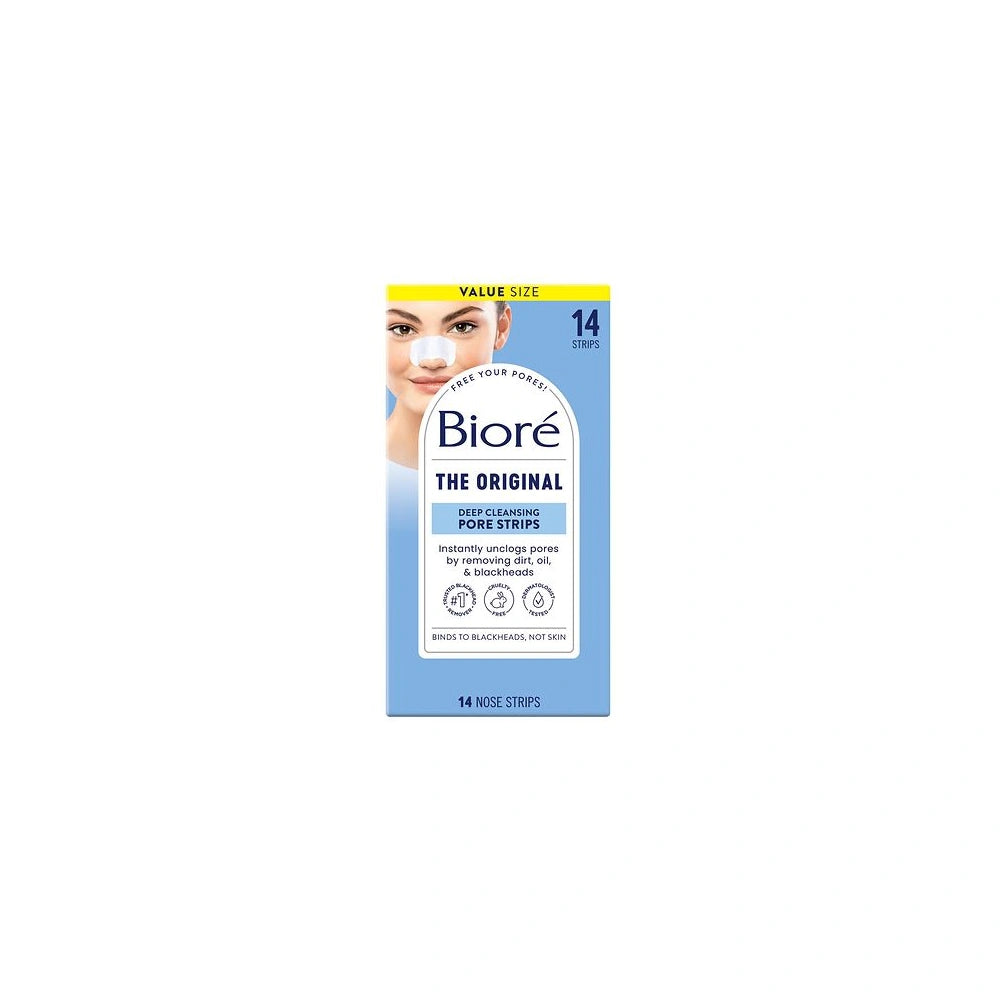 Biore Original Deep Cleansing Blackhead Remover Nose Pore Strips (Pack of 12)