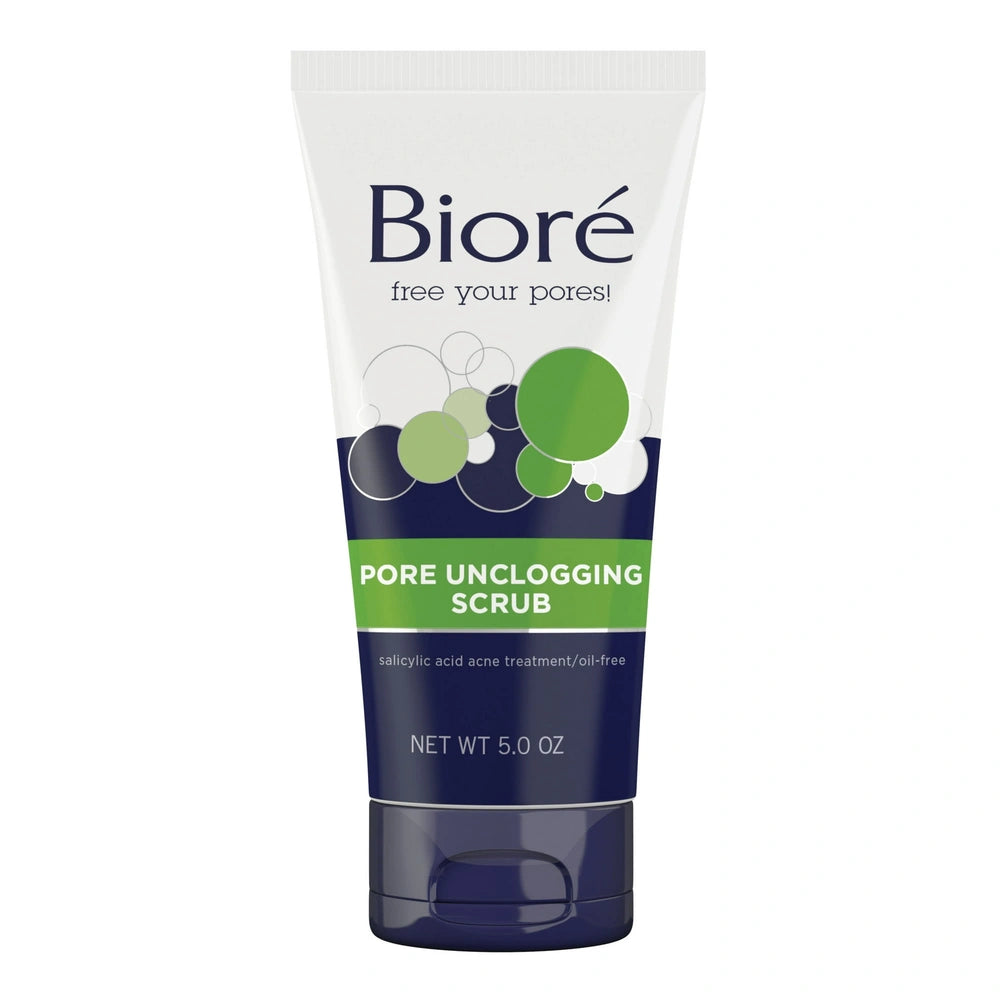 Bioré Pore Unclogging Scrub 2% Salicylic Acid Oil-Free Penetrates Pores 5 oz (Pack of 12)
