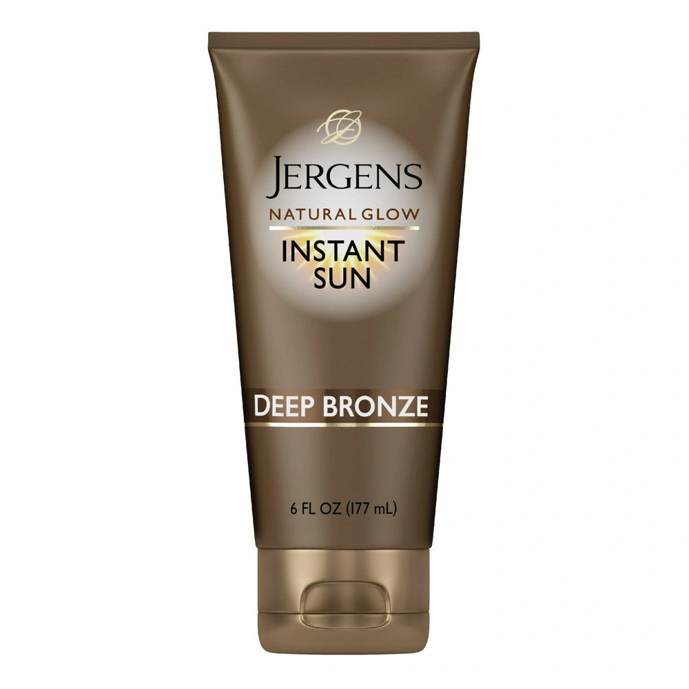 Jergens Natural Glow Instant Sun Self Tanner Lotion + Bronzer, Sunless Tanning D 6 OZ(Pack of 5)