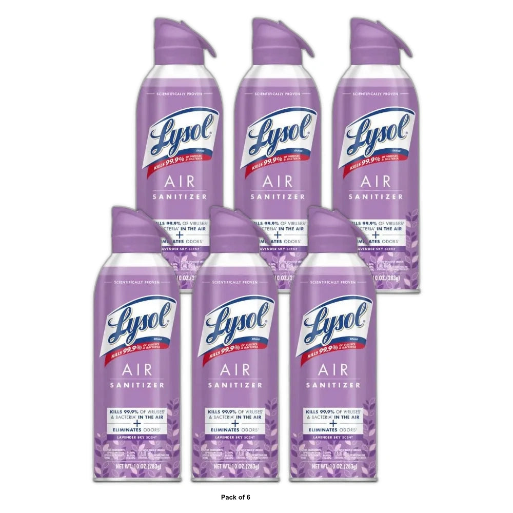 Lysol Lavender Air Sanitizer - 10 Fl. Oz (Pack of 6)