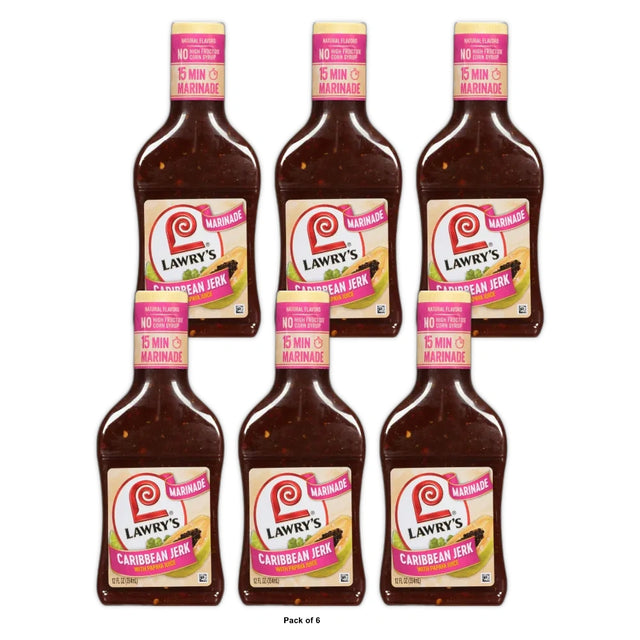 Lawry s Caribbean Jerk With Papaya Marinade 12 Fl. Oz (Pack of 6)