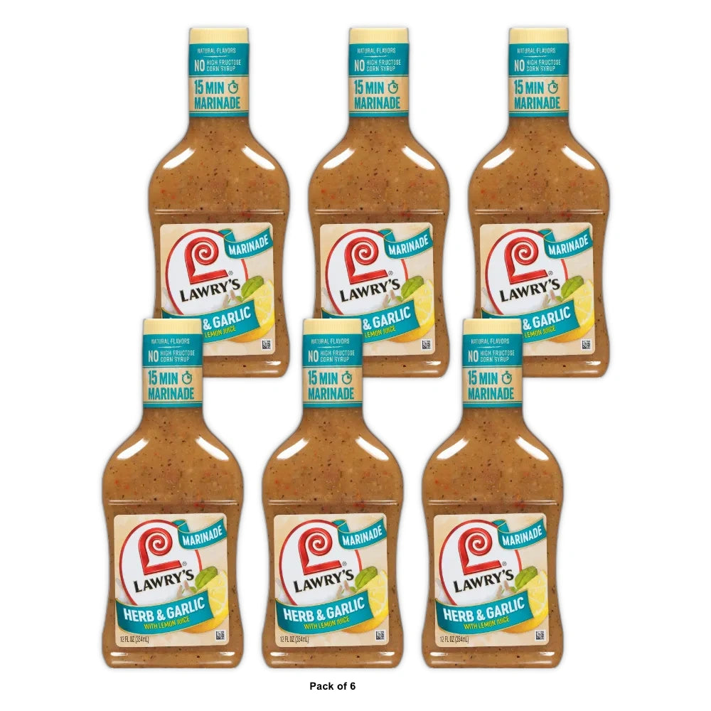 Lawry s Herb & Garlic With Lemon Marinade 12 Fl. Oz (Pack of 6)