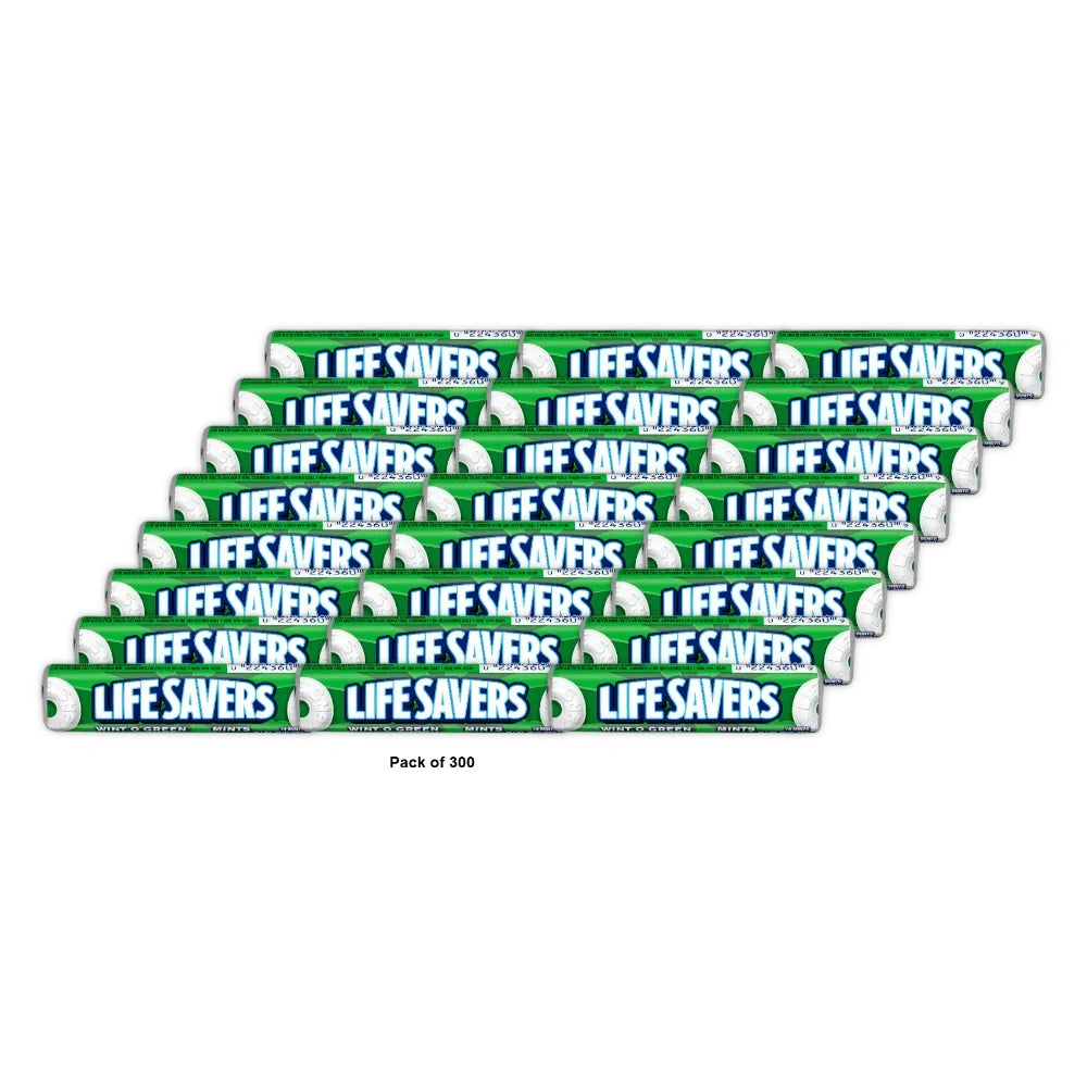Life Savers, Wintogreen Single, 0.84 Oz (Pack of 300)