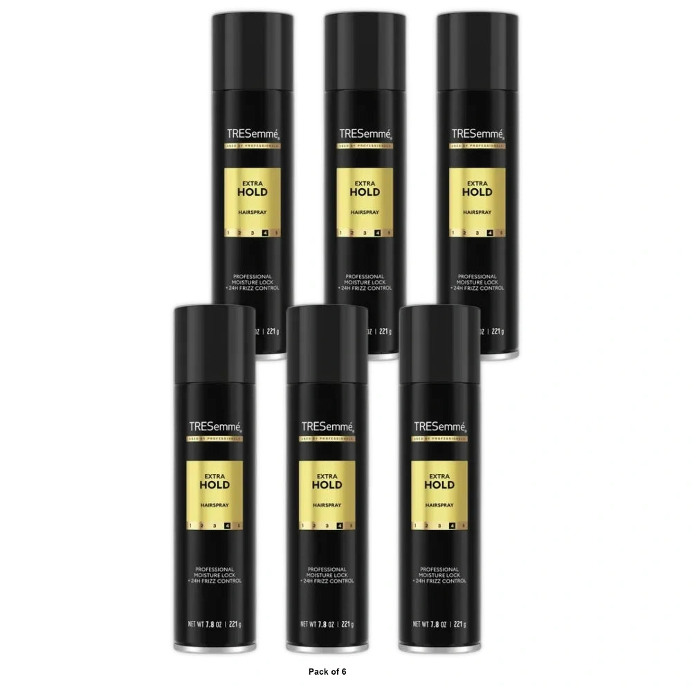 Tresemme Extra Hold Hairspray for 24-Hour Frizz Control with Pro Lock Tech 7.8 oz (Pack of 6)