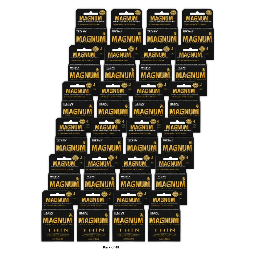 MAGNUM Thin Condoms 3ct (Pack of 48)