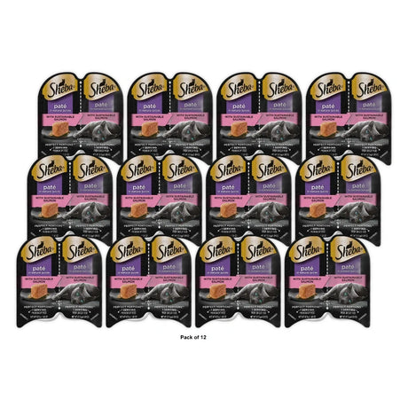Sheba Perfect Portions Wet Cat Food Paté With Sustainable Salmon 2.64 oz (Pack of 12)