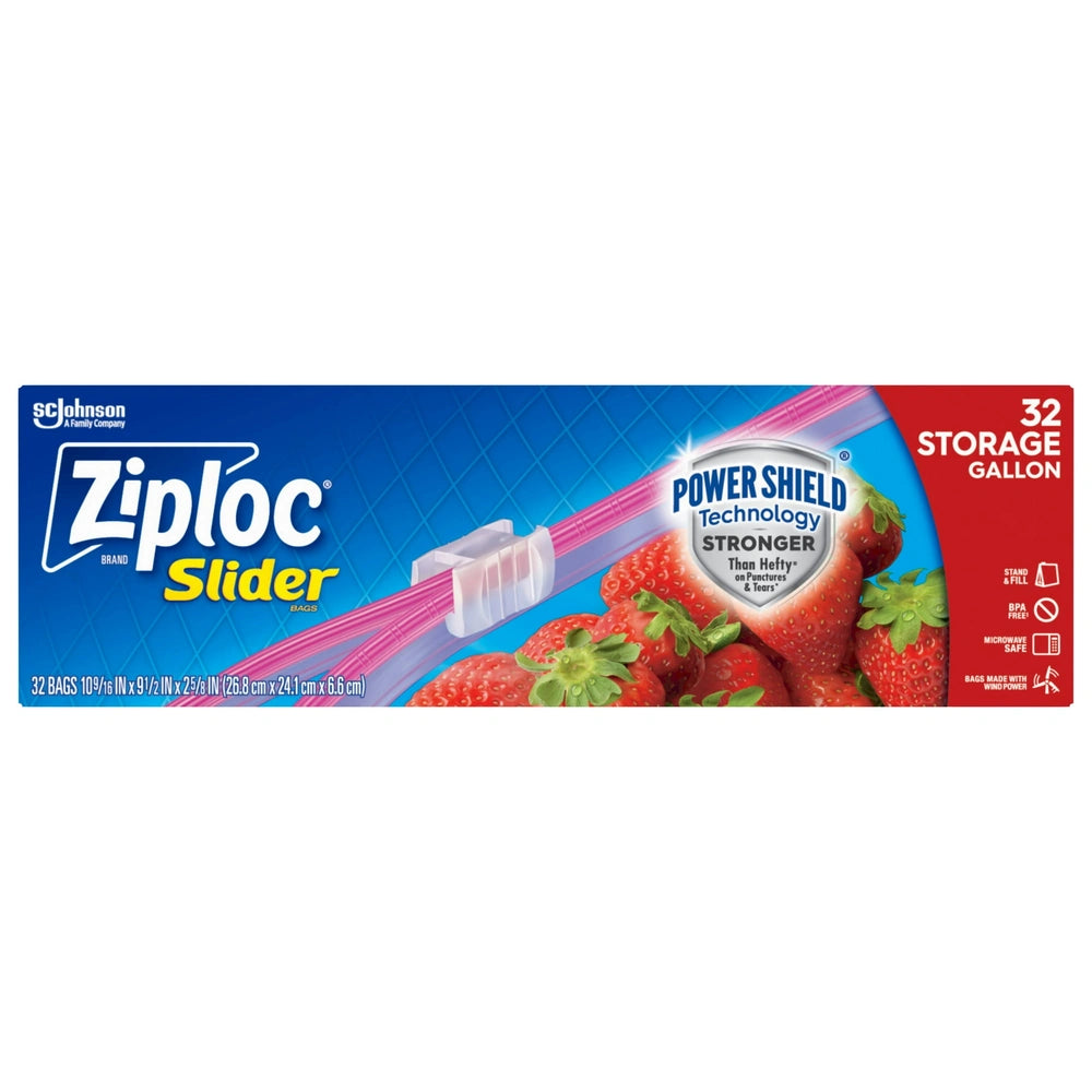 Ziploc® Brand Slider Storage Bags Gallon (Pack Of 9)