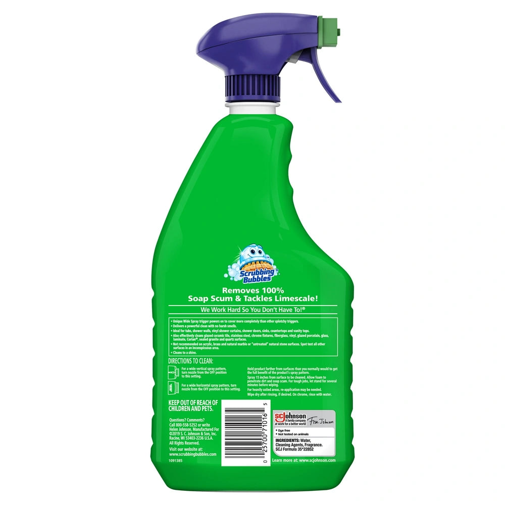 Scrubbing Bubbles Bathroom Mega Shower Foamer Spray Rainshower 32 fl oz (Pack of 8)