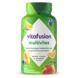 Vitafusion MultiVites Gummy Multivitamins for Adults, Berry, Peach and Orange Flavored, 150 Count (Pack of 12)