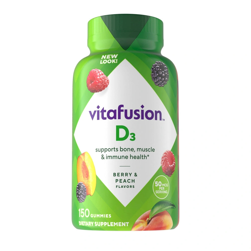 Vitafusion Vitamin D3 Gummy Vitamins, 50mcg per serving, Immune System Support (Pack of 12)