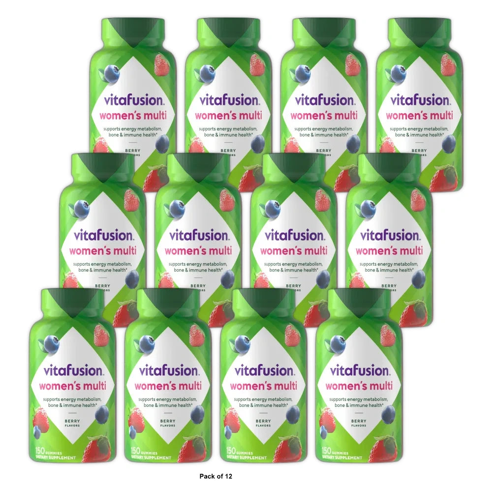 Vitafusion Women's Gummy Vitamins, Natural Berry Flavors (Pack of 12)