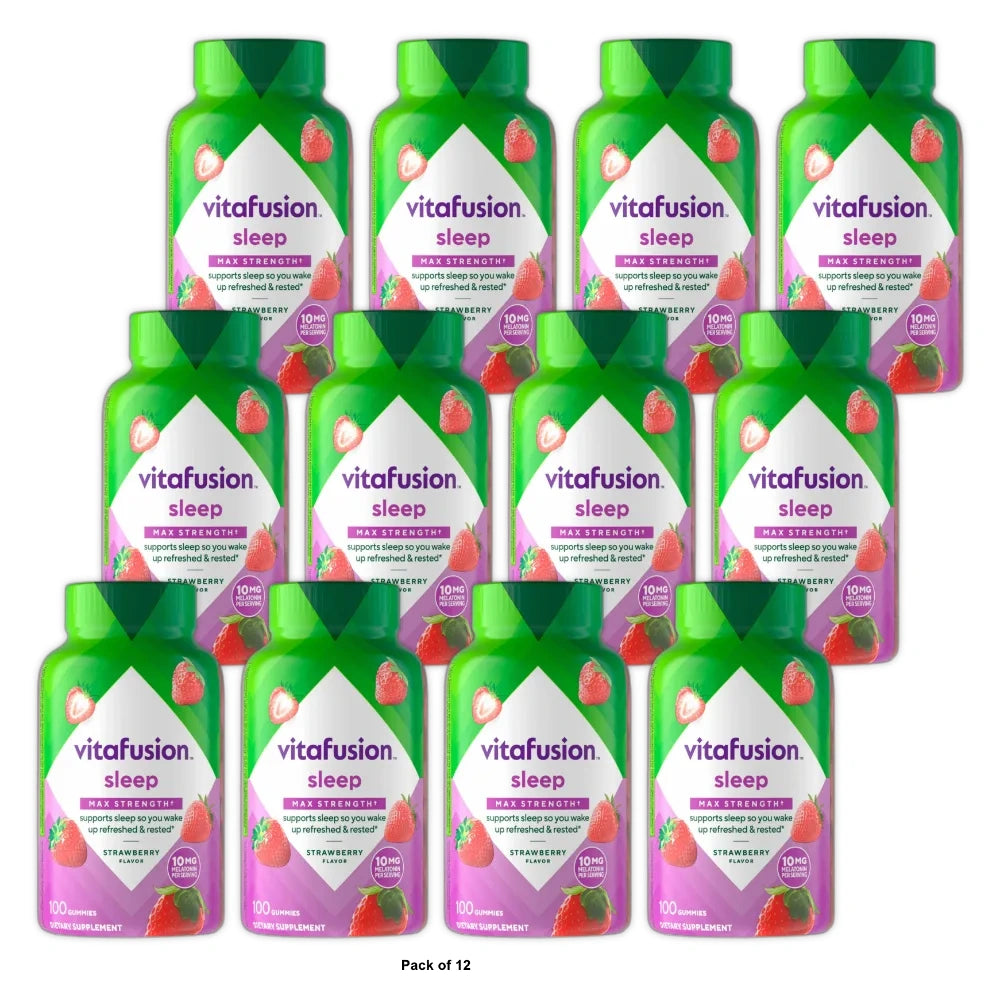 Vitafusion Max Strength Melatonin Gummies for Sleep Support - (Pack of 12)