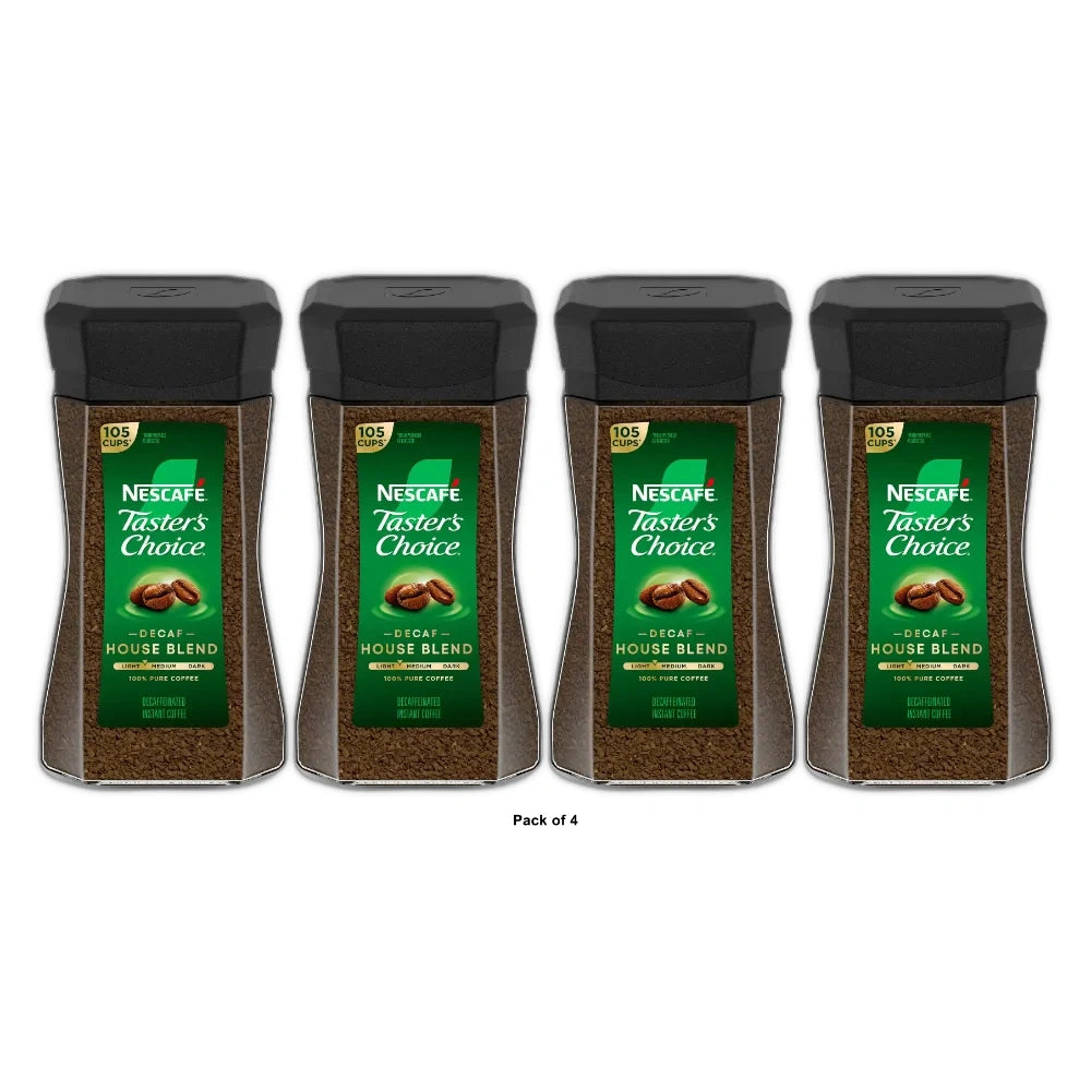 Nescafe Decaf Taster s Choice Light Medium Roast Instant Coffee 7oz (Pack of 4)