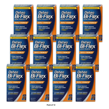 Osteo Bi-Flex Triple Strength(5), Glucosamine Chondroitin with Vitamin C Joint H (Pack of 12)