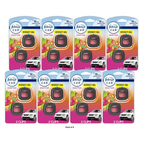 Febreze Car Air Freshener Odor-Fighting Car Vent Clip Gain Island Fresh (Pack of 8)