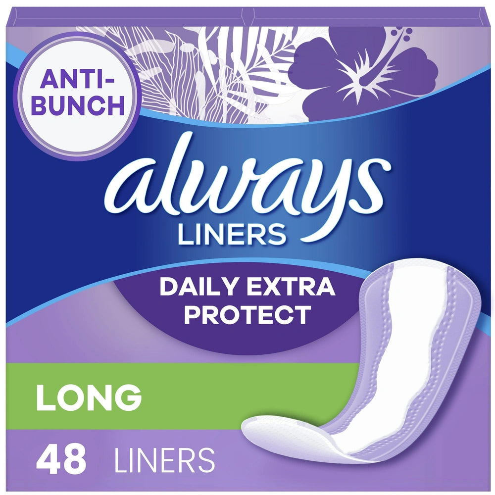 Always Anti-Bunch Xtra Protection Daily Liners Long Length (Pack of 6)
