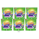 Gain Flings Laundry Detergent Pacs with Odor Defense, HE 3in1 with Febreze and Odor Defense (Pack of 6)