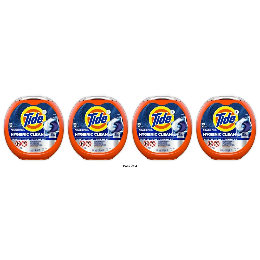 Tide Hygienic Clean Power PODS® Laundry Detergent Pacs Heavy 10x Duty Original 40 OZ (Pack of 4)