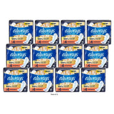 Always Ultra Thin Overnight Pads with Wings Size 4 Overnight Absorbency (Pack of 12)