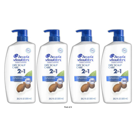 Head & Shoulders 2-in-1 Dandruff Shampoo and Conditioner, Anti-Dandruff Treatmen 28.2 oz(Pack of 4)