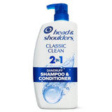 Head & Shoulders Classic Clean Anti-Dandruff 2-in-1 Paraben Free Shampoo and Con 28.2 oz (Pack of 4)