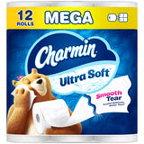 Charmin Ultra Soft Toilet Paper 12 Mega Rolls 224 Sheets Per Roll (Pack of 4)