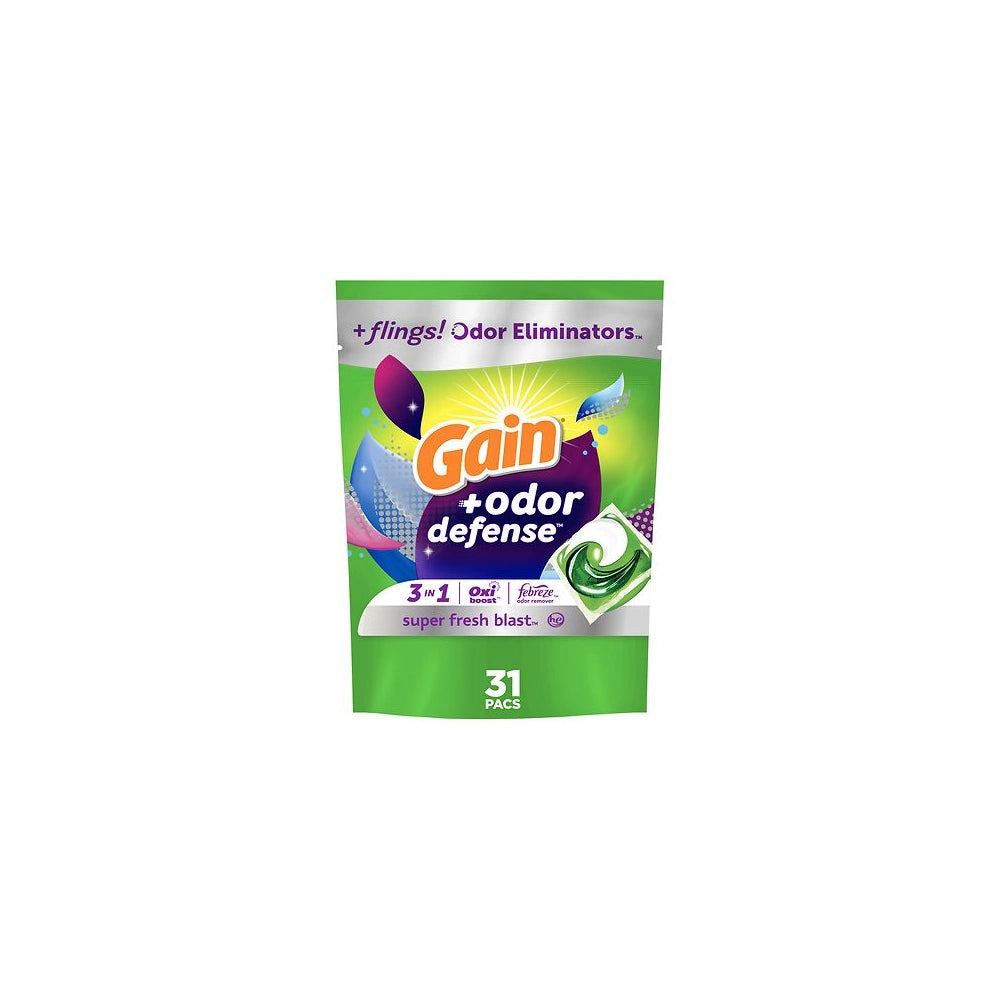 Gain Flings Odor Defense Laundry Detergent Pods - 23.84 oz (Pack of 4)