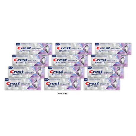 Crest 3D White Brilliance Vibrant Toothpaste - Peppermint - 4.6 Oz(Pack of 12)