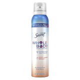 Secret Whole Body Deodorant Spray - Peach & Vanilla - Aluminum-Free 3.5 OZ (Pack of 12)