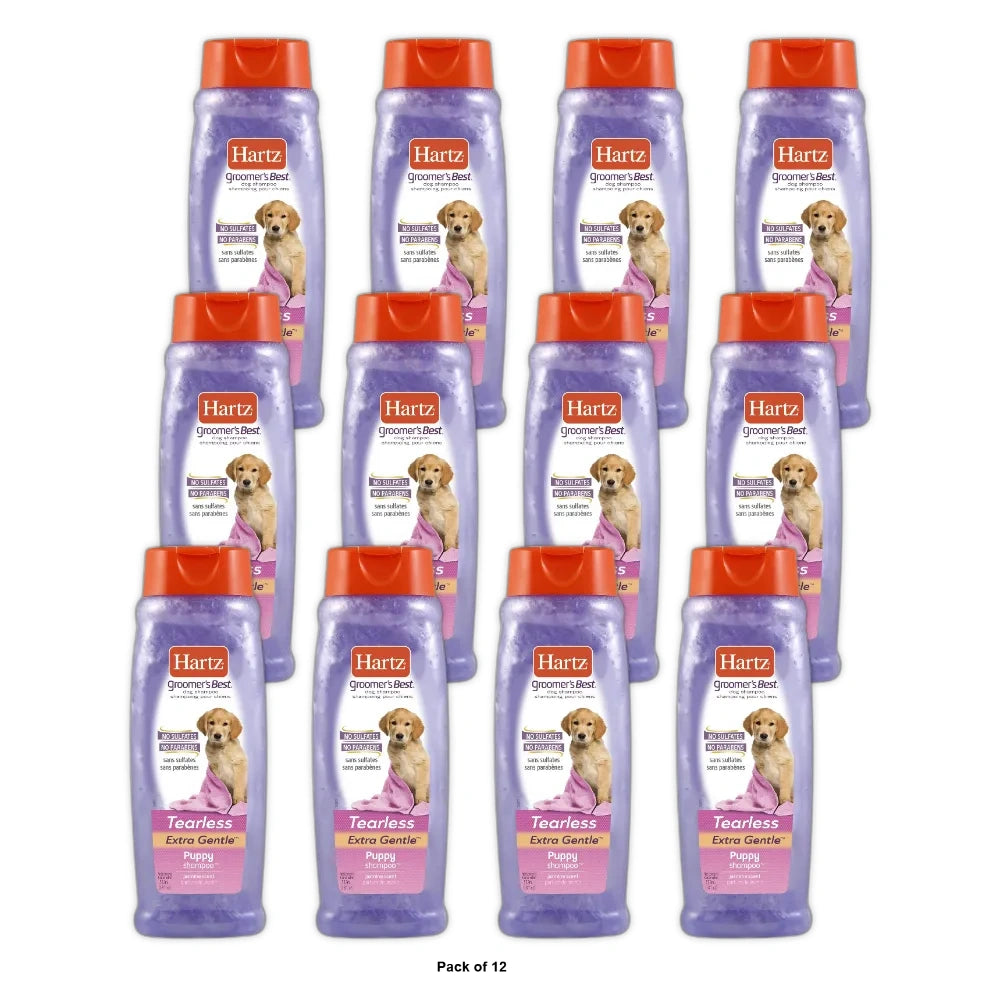 Hartz Groomer s Best Puppy Shampoo Tearless Extra Gentle Shampoo for Puppies J 18Oz (Pack of 12)