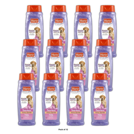 Hartz Groomer s Best Puppy Shampoo Tearless Extra Gentle Shampoo for Puppies J 18Oz (Pack of 12)
