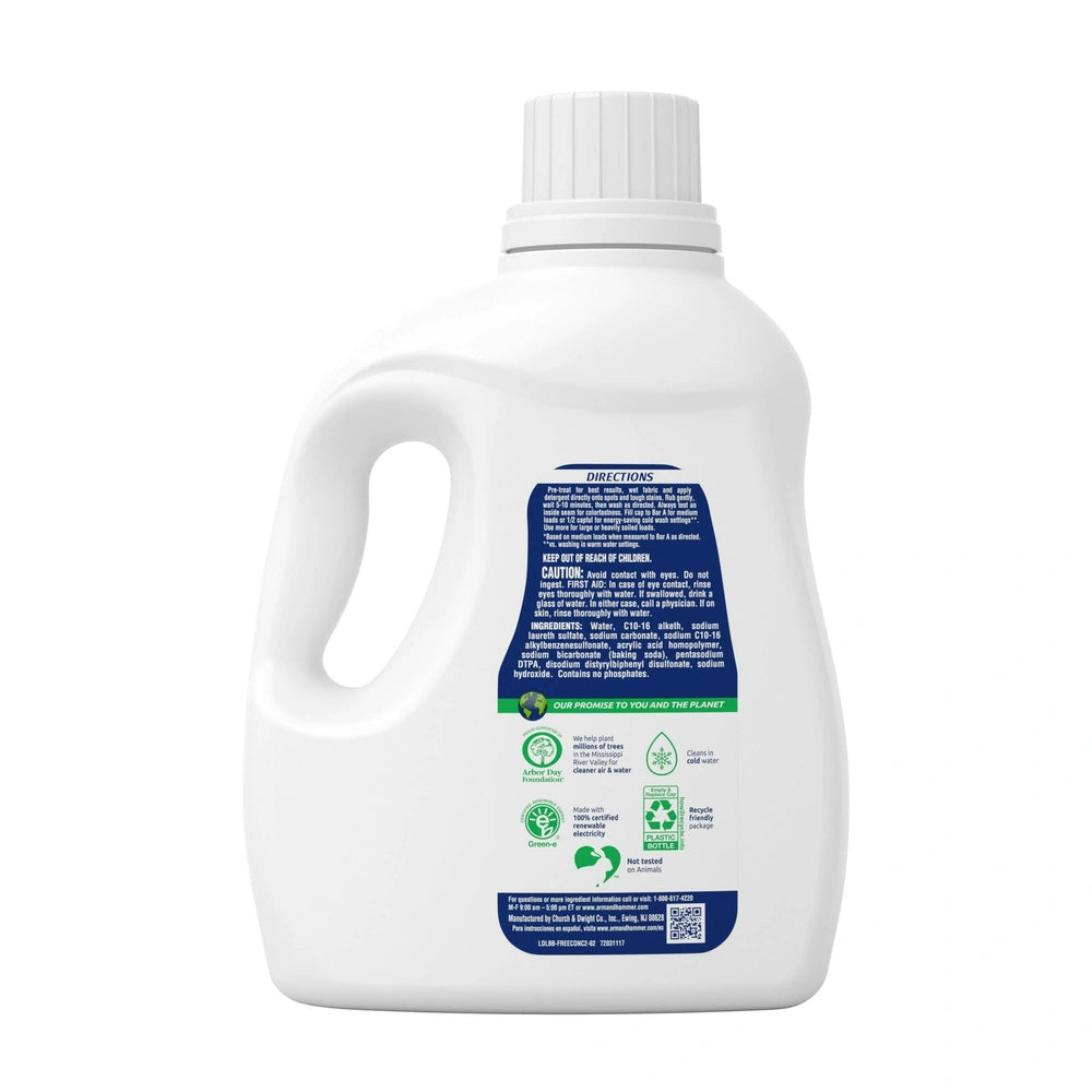 ARM & HAMMER Sensitive Skin Free & Clear Liquid Laundry Detergent Soap 105 fl OZ (Pack of 4)