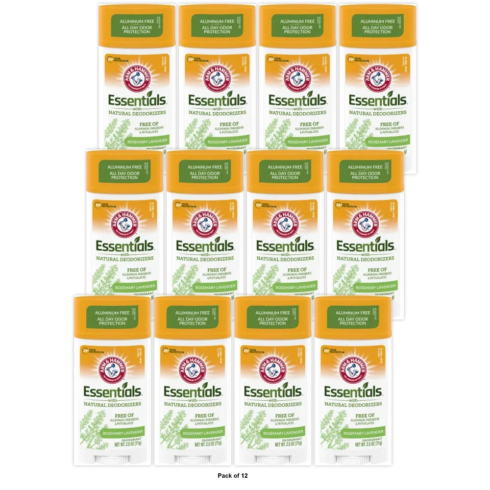 Arm & Hammer Essentials Deodorant, Fresh, 2.5 OZ (Pack of 12)