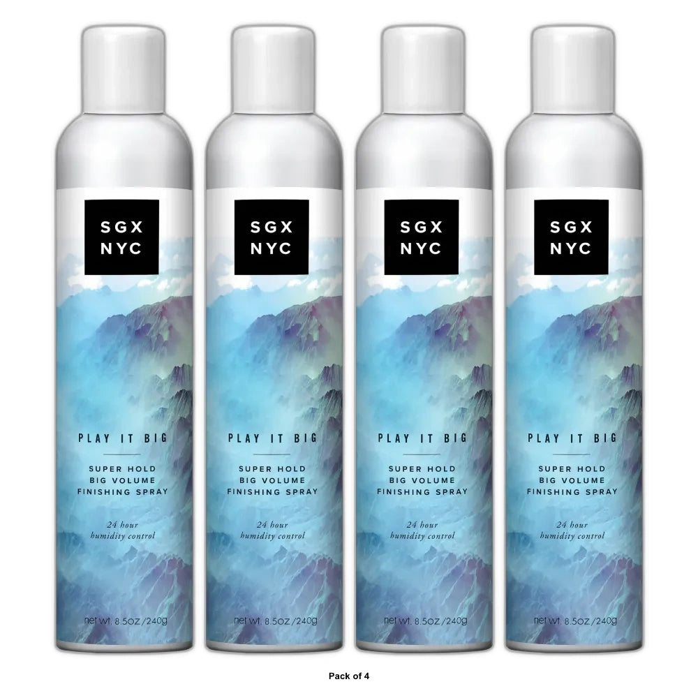 SGX NYC Play It Big Volumizing Finishing Hair Spray - 8.5 oz(Pack of 4)