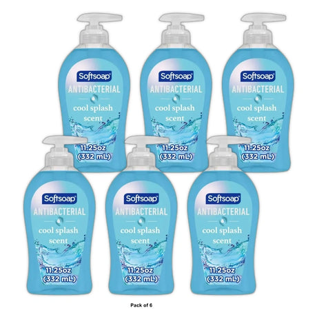 Softsoap Clean & Protect Antibacterial Liquid Hand Soap Cool Splash 13.28 OZ (Pack of 6)