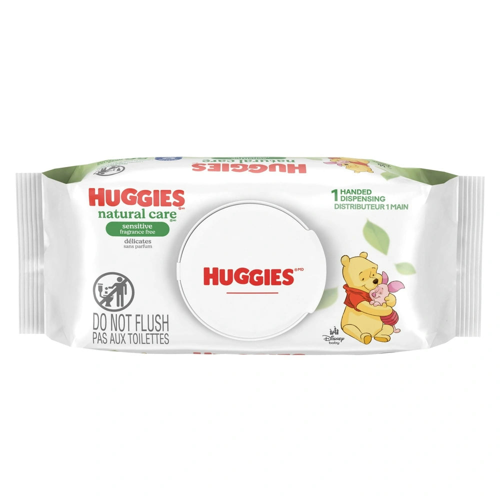 Huggies Natural Care Fragrance Free Baby Wipes,448 Total Wipes 56 Count (Pack of 8)