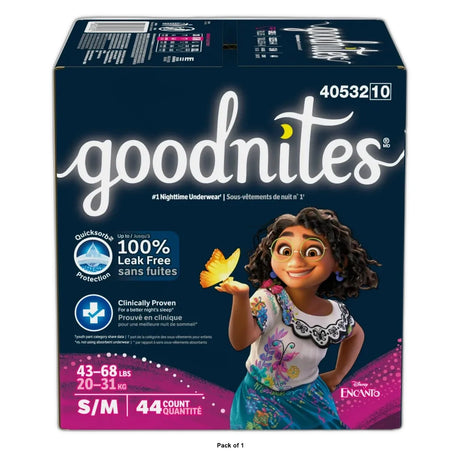 Goodnites Girls' Nighttime Underwear - S/M (Pack of 1)