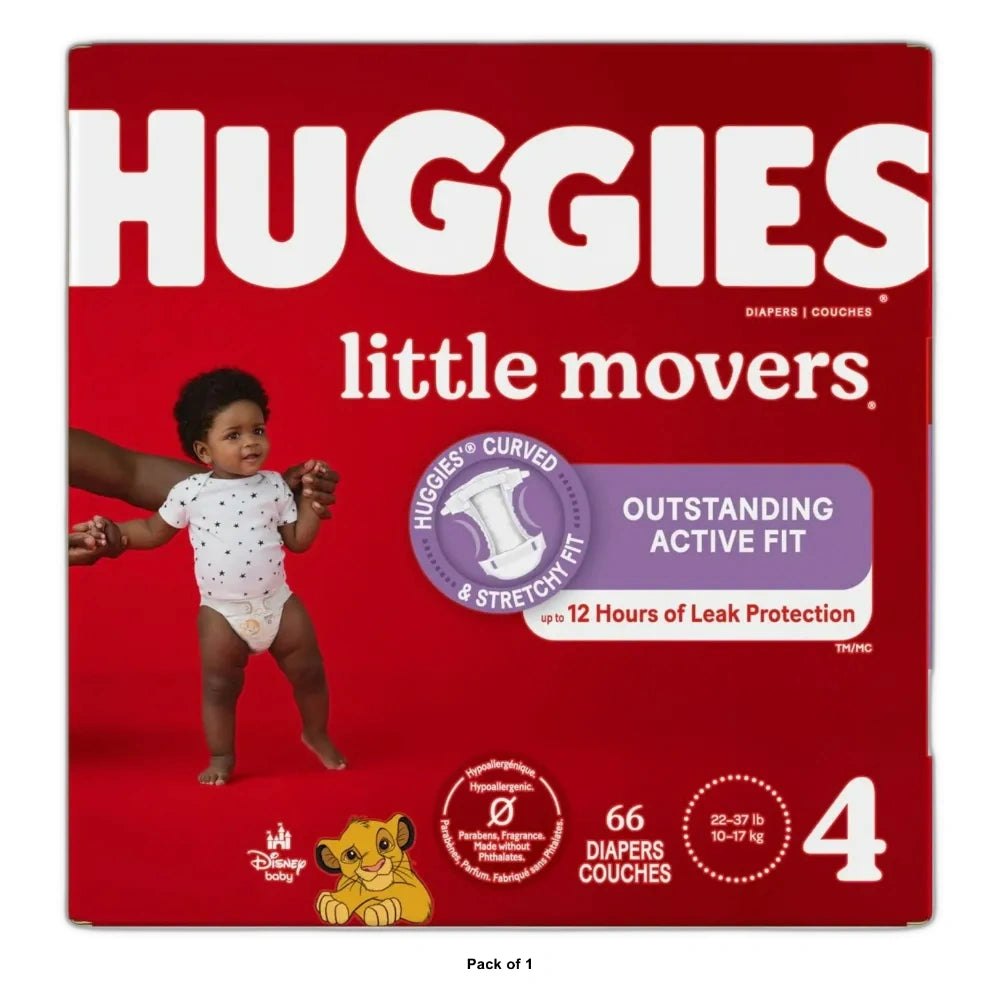 Huggies Little Movers Baby Disposable Diapers - Size 4 (Pack of 1)