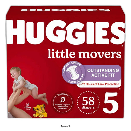 Huggies Little Movers Baby Disposable Diapers - Size 5(Pack of 1)