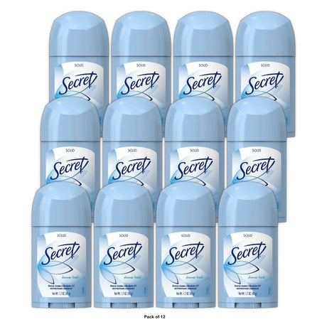 Secret Shower Fresh Wide Solid Antiperspirant and Deodorant 1.7 OZ (Pack of 12)