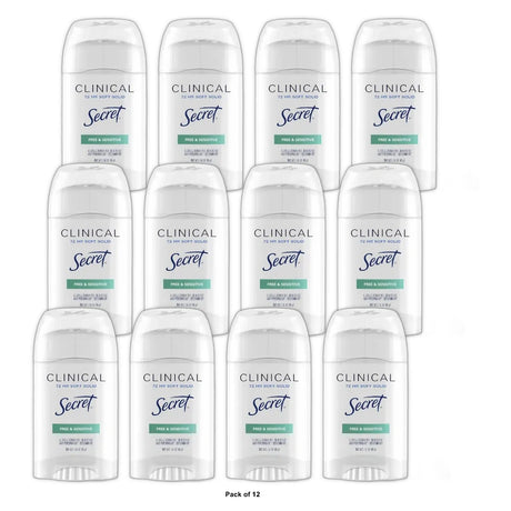 Clinical Strength Smooth Solid Women's Antiperspirant & Deodorant Sensitive Hypo 1.6 OZ(Pack of 12)
