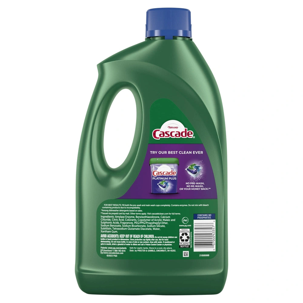 Cascade Complete Dishwasher Detergent Liquid Gel Dish Detergent Dish Soap Cit 75 fl OZ (Pack of 6)