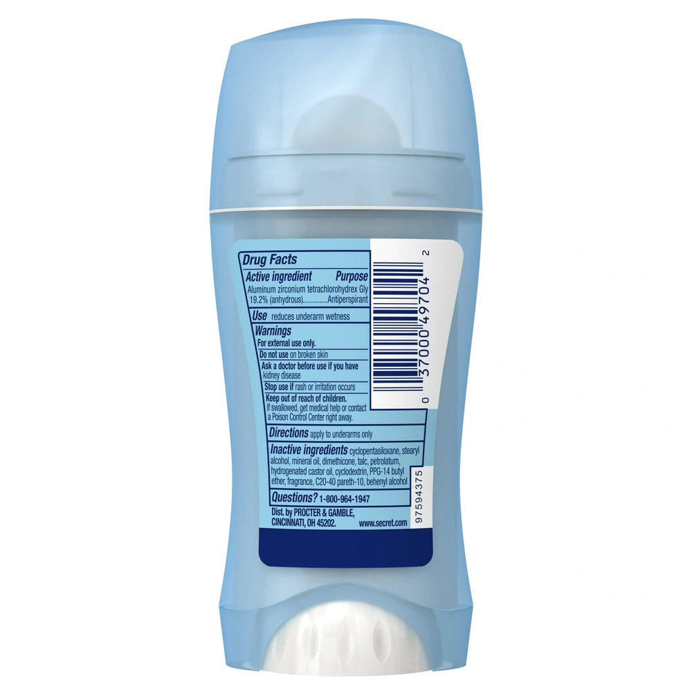 Secret Invisible Solid Antiperspirant and Deodorant Lavender Scent 2.6 OZ (Pack of 12)