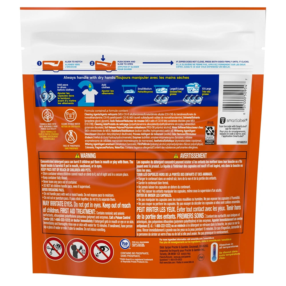 Tide PODS Liquid Laundry Detergent Pacs Spring Meadow16 Count (Pack of 6)